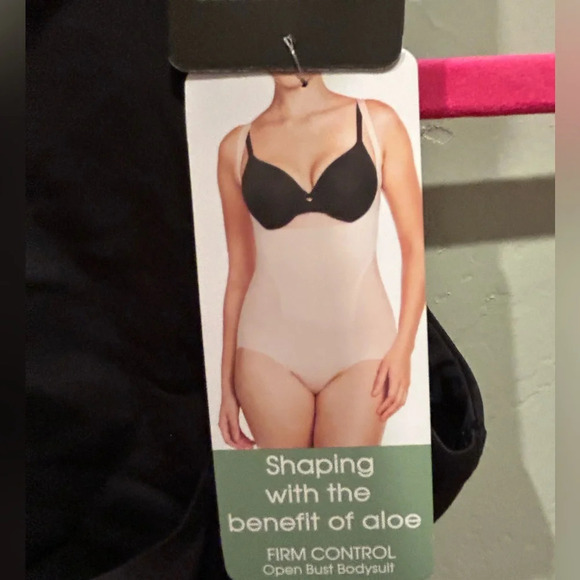 TC Fine Intimates Black Firm Control Open Bust Bodysuit Women’s Size M NWTS - Picture 3 of 8